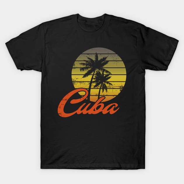 Cuba Vintage Retro 70s Throwback Surf T-Shirt by sumikoric